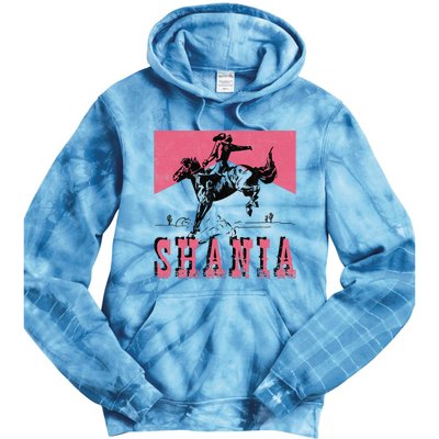 Vintage Western Shania Rodeo Inspired Punchy Cowboy Hat Tie Dye Hoodie