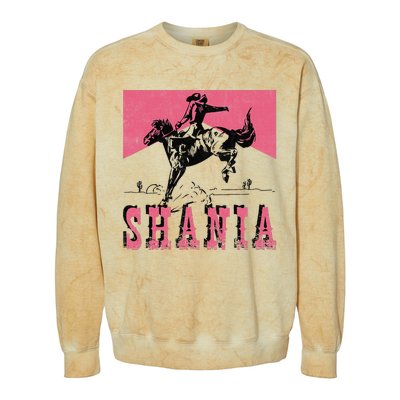 Vintage Western Shania Rodeo Inspired Punchy Cowboy Hat Colorblast Crewneck Sweatshirt