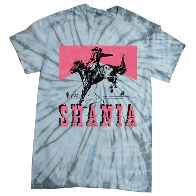 Vintage Western Shania Rodeo Inspired Punchy Cowboy Hat Tie-Dye T-Shirt