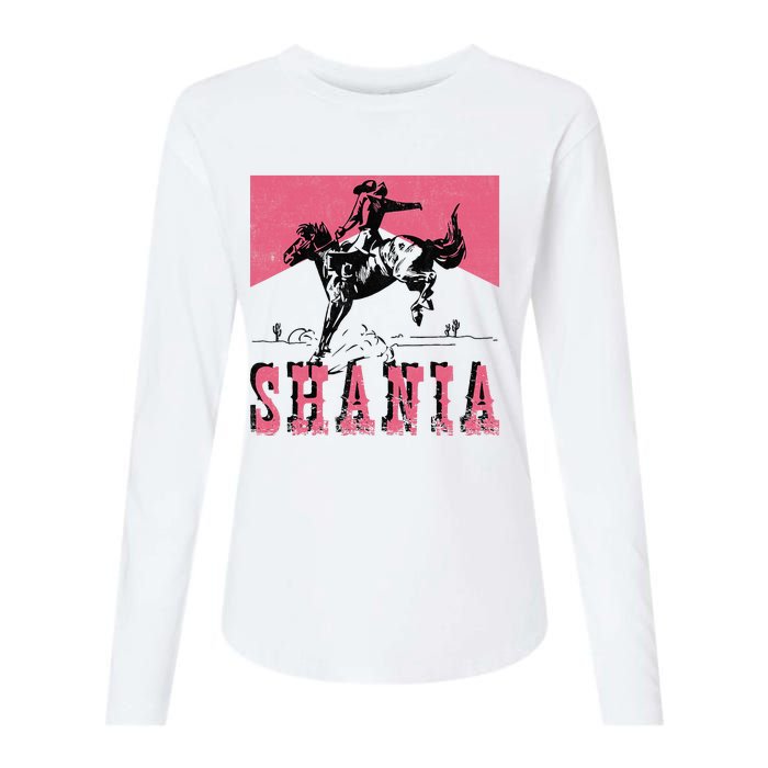 Vintage Western Shania Rodeo Inspired Punchy Cowboy Hat Womens Cotton Relaxed Long Sleeve T-Shirt