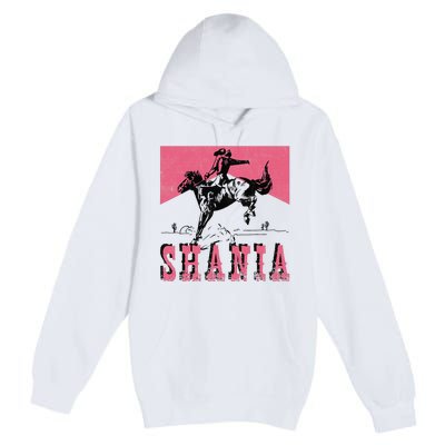 Vintage Western Shania Rodeo Inspired Punchy Cowboy Hat Premium Pullover Hoodie