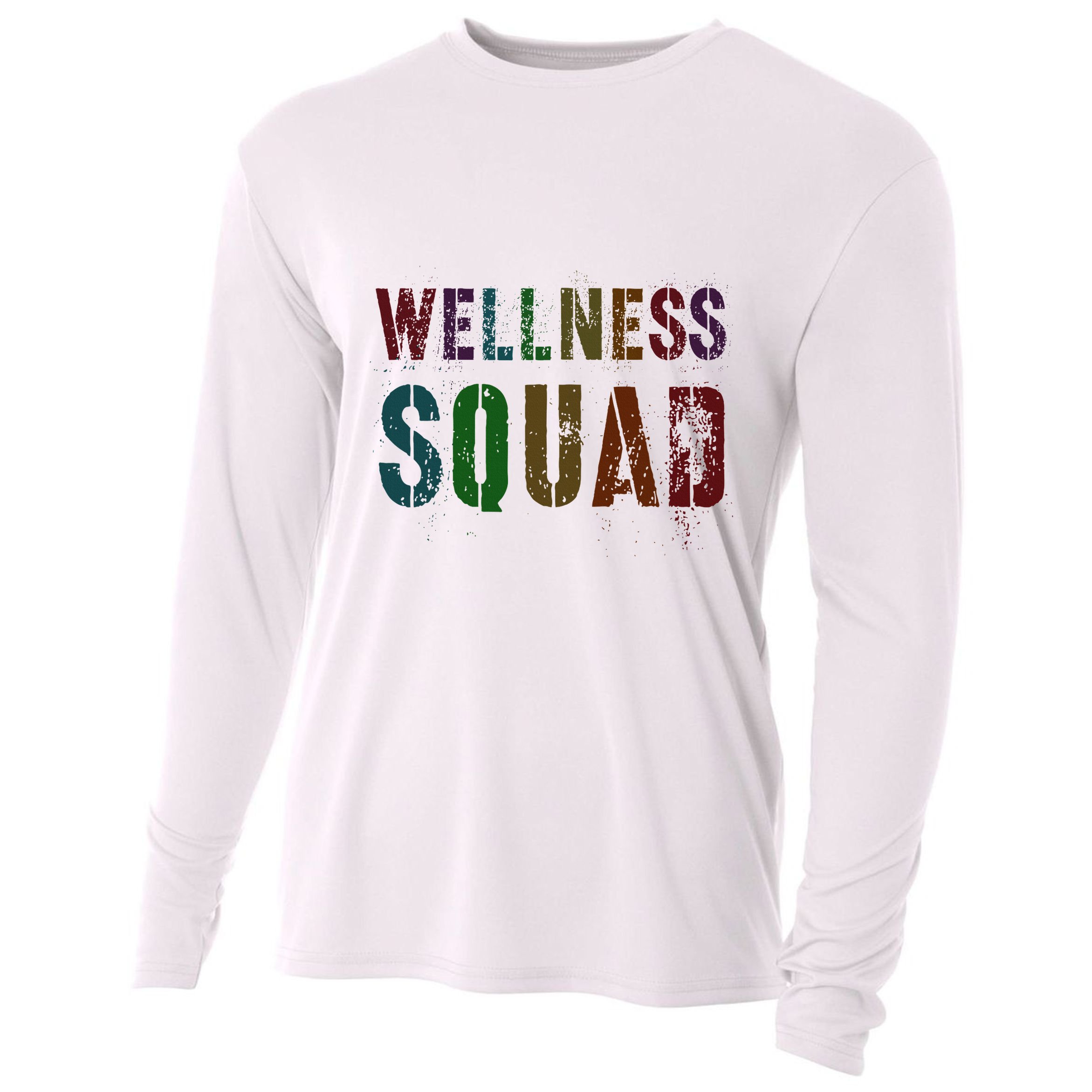 Vintage Wellness Squad Health Yoga Rocks Life Trainer Gym Cooling Performance Long Sleeve Crew