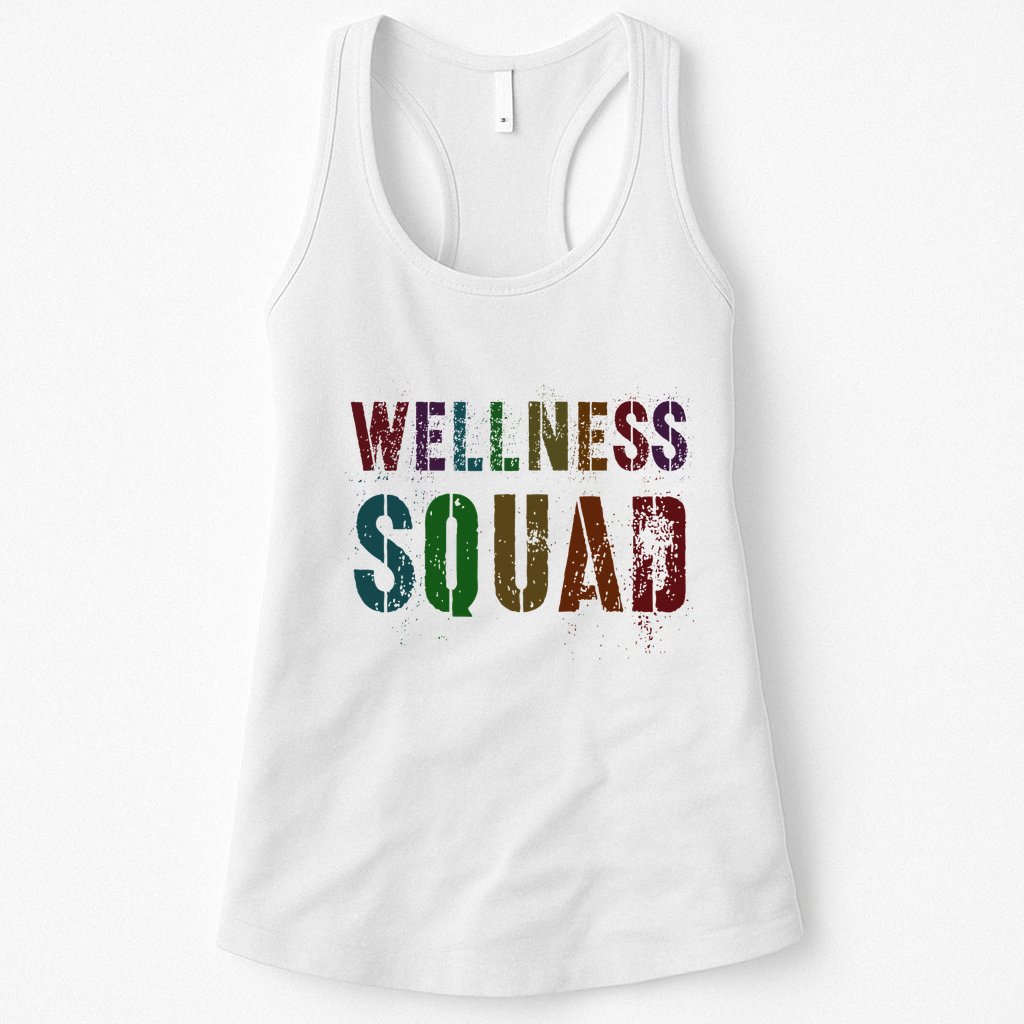 Vintage Wellness Squad Health Yoga Rocks Life Trainer Gym Womens Tank Top