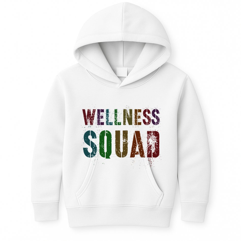 Vintage Wellness Squad Health Yoga Rocks Life Trainer Gym Kids Hoodie