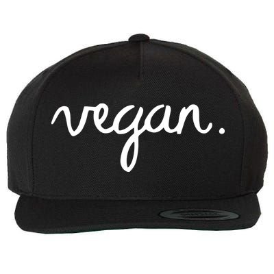 VEGAN Writing Statement Present Simple Eco Men Women Wool Snapback Cap