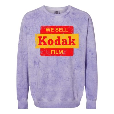 Vintage We Sell Kodak Film Retail Sign Colorblast Crewneck Sweatshirt