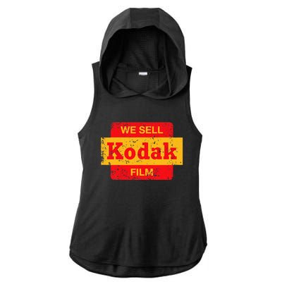 Vintage We Sell Kodak Film Retail Sign Ladies PosiCharge Tri-Blend Wicking Draft Hoodie Tank