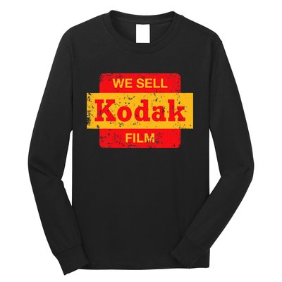 Vintage We Sell Kodak Film Retail Sign Long Sleeve Shirt