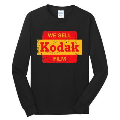 Vintage We Sell Kodak Film Retail Sign Tall Long Sleeve T-Shirt