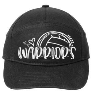 Volleyball Warriors School Sports Fan Team Spirit 7-Panel Snapback Hat