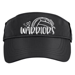 Volleyball Warriors School Sports Fan Team Spirit Adult Drive Performance Visor