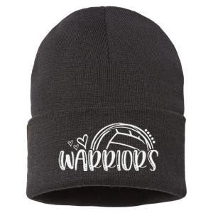 Volleyball Warriors School Sports Fan Team Spirit Sustainable Knit Beanie