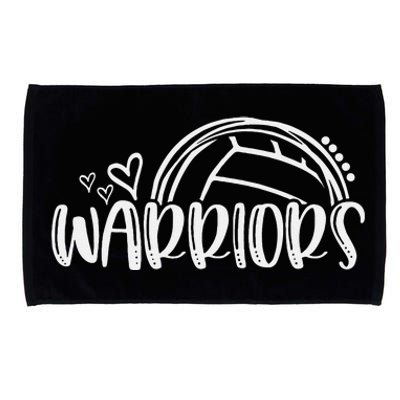 Volleyball Warriors School Sports Fan Team Spirit Microfiber Hand Towel