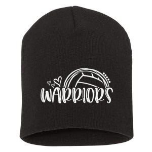 Volleyball Warriors School Sports Fan Team Spirit Short Acrylic Beanie