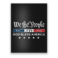 Vintage We The People Usa God Bless America Poster
