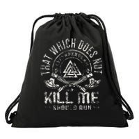 Viking Warrior That Which Doesnt Kill Me Veteran Drawstring Bag