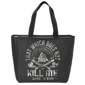 Viking Warrior That Which Doesnt Kill Me Veteran Zip Tote Bag