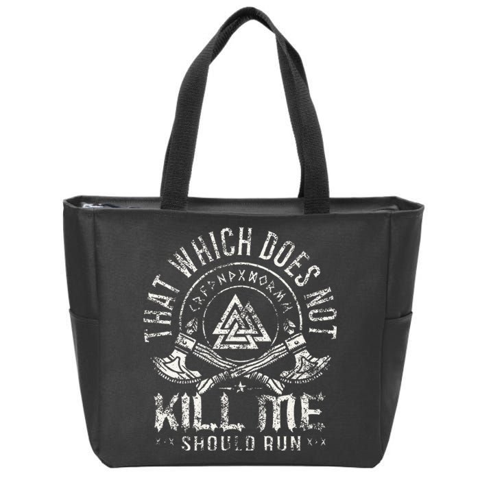 Viking Warrior That Which Doesnt Kill Me Veteran Zip Tote Bag