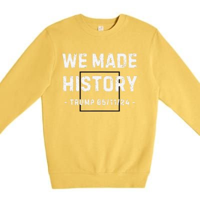 Victory Won Trump We Made History Greatest Comeback Comeback Premium Crewneck Sweatshirt