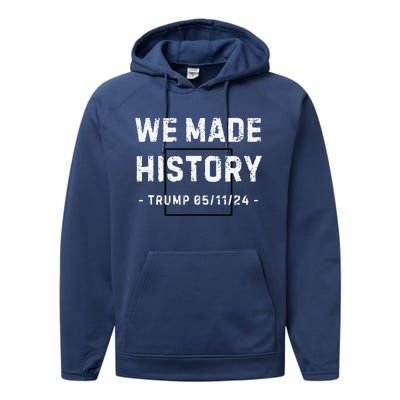 Victory Won Trump We Made History Greatest Comeback Comeback Performance Fleece Hoodie