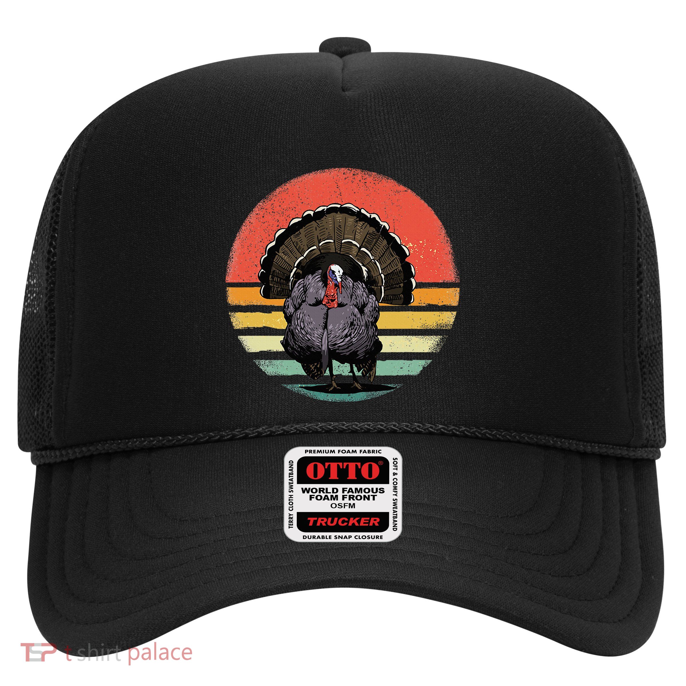 Vintage Wild Turkey Bird Thanksgiving Turkey Hunting Trucker Hat