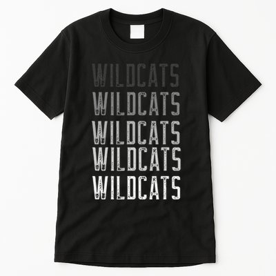 Vintage Wildcats Text Design In Multi Colors Wildcats Tall T-Shirt