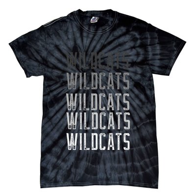 Vintage Wildcats Text Design In Multi Colors Wildcats Tie-Dye T-Shirt