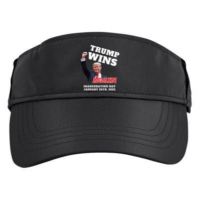 Victory Won Trump Inauguration Wins Again Keepsake Vance Adult Drive Performance Visor