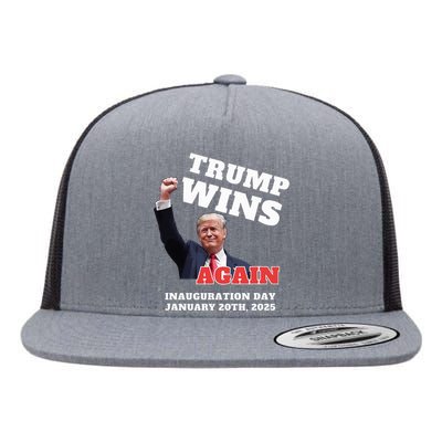 Victory Won Trump Inauguration Wins Again Keepsake Vance Flat Bill Trucker Hat