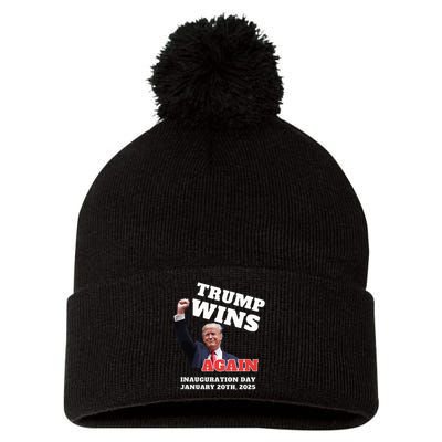 Victory Won Trump Inauguration Wins Again Keepsake Vance Pom Pom 12in Knit Beanie