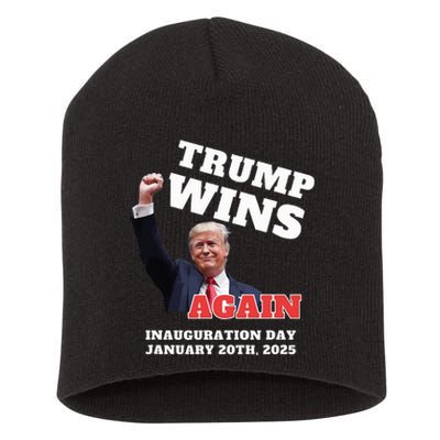 Victory Won Trump Inauguration Wins Again Keepsake Vance Short Acrylic Beanie