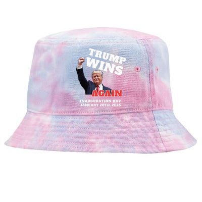 Victory Won Trump Inauguration Wins Again Keepsake Vance Tie-Dyed Bucket Hat