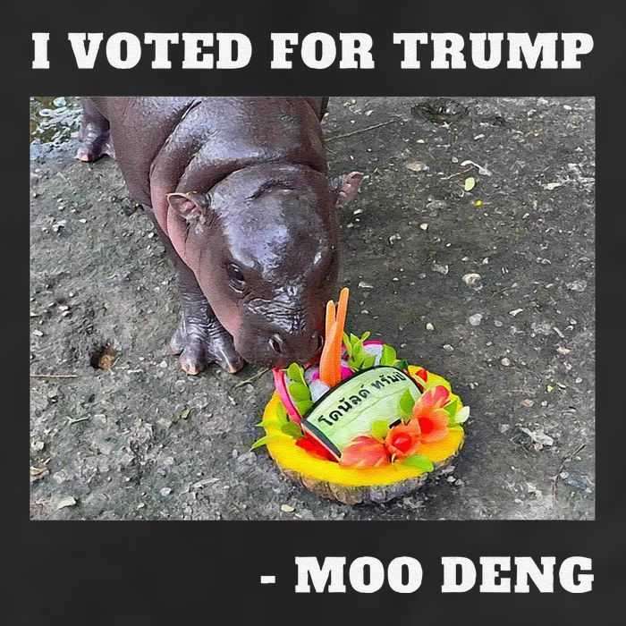 Victory Won Trump I Voted Moo Deng Prediction Garbage Legend Cool Comfort Performance Bucket Hat