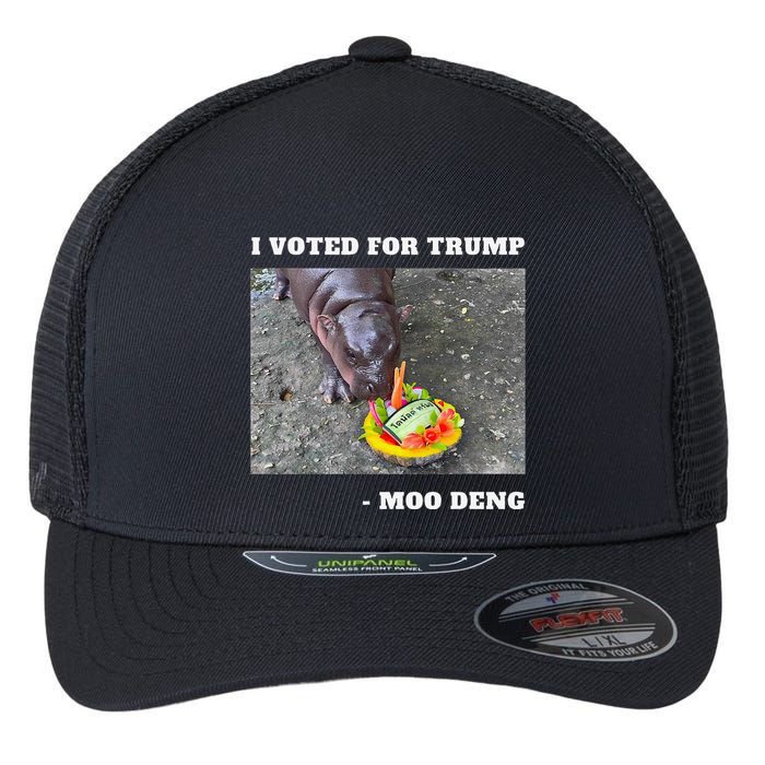 Victory Won Trump I Voted Moo Deng Prediction Garbage Legend Flexfit Unipanel Trucker Cap