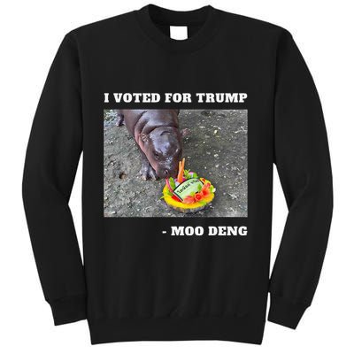 Victory Won Trump I Voted Moo Deng Prediction Garbage Legend Sweatshirt