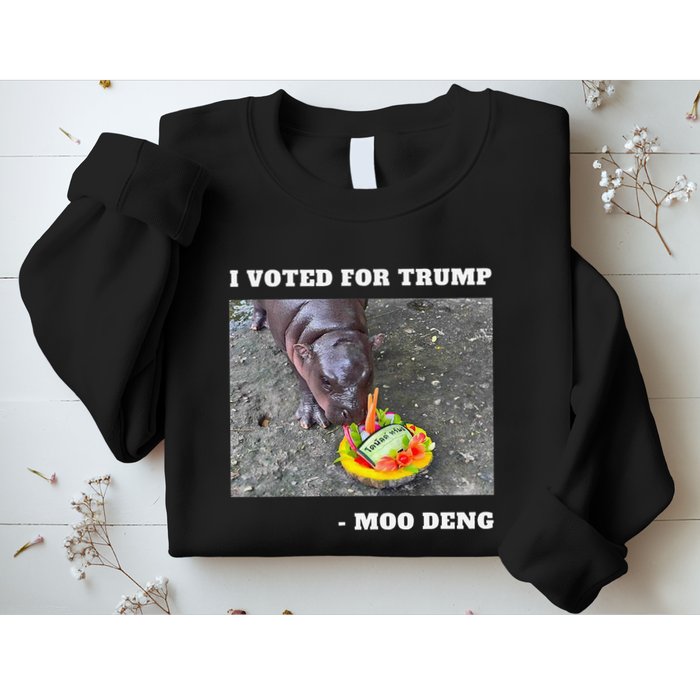Victory Won Trump I Voted Moo Deng Prediction Garbage Legend Sweatshirt