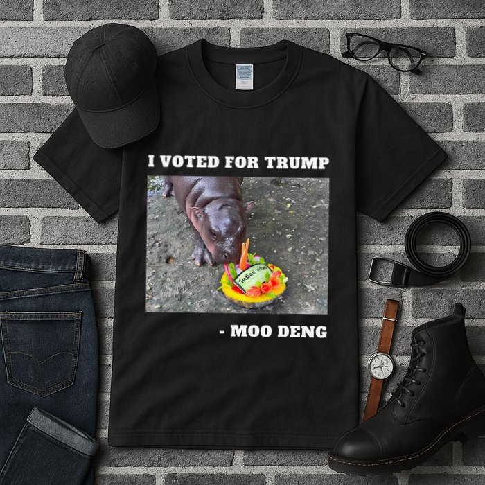 Victory Won Trump I Voted Moo Deng Prediction Garbage Legend Tall T-Shirt