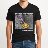 Victory Won Trump I Voted Moo Deng Prediction Garbage Legend V-Neck T-Shirt