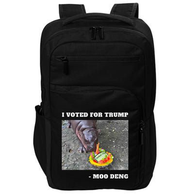 Victory Won Trump I Voted Moo Deng Prediction Garbage Legend Impact Tech Backpack