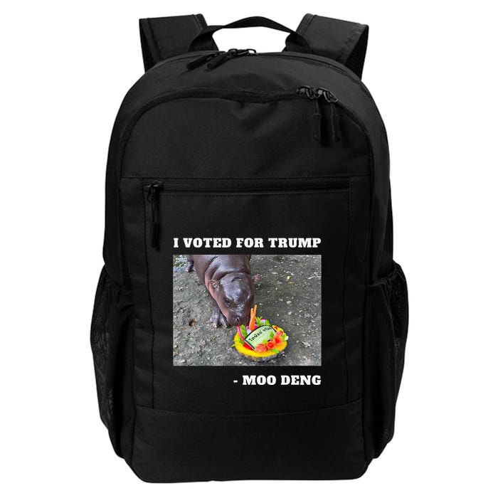 Victory Won Trump I Voted Moo Deng Prediction Garbage Legend Backpack