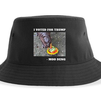 Victory Won Trump I Voted Moo Deng Prediction Garbage Legend Sustainable Bucket Hat