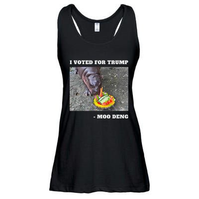 Victory Won Trump I Voted Moo Deng Prediction Garbage Legend Ladies Essential Flowy Tank