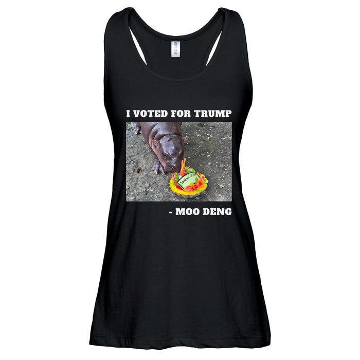 Victory Won Trump I Voted Moo Deng Prediction Garbage Legend Ladies Essential Flowy Tank