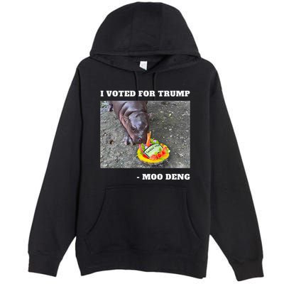 Victory Won Trump I Voted Moo Deng Prediction Garbage Legend Premium Pullover Hoodie