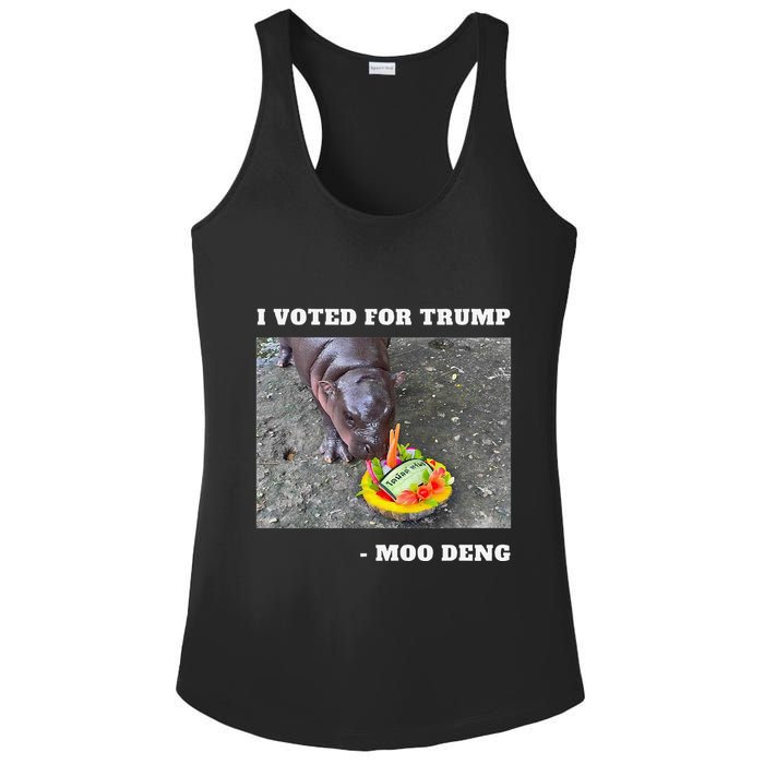 Victory Won Trump I Voted Moo Deng Prediction Garbage Legend Ladies PosiCharge Competitor Racerback Tank