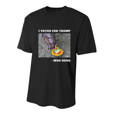 Victory Won Trump I Voted Moo Deng Prediction Garbage Legend Youth Performance Sprint T-Shirt
