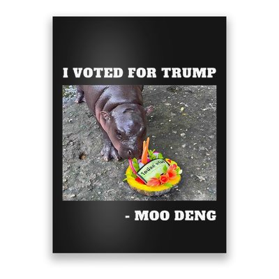 Victory Won Trump I Voted Moo Deng Prediction Garbage Legend Poster