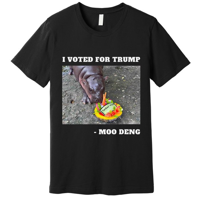 Victory Won Trump I Voted Moo Deng Prediction Garbage Legend Premium T-Shirt