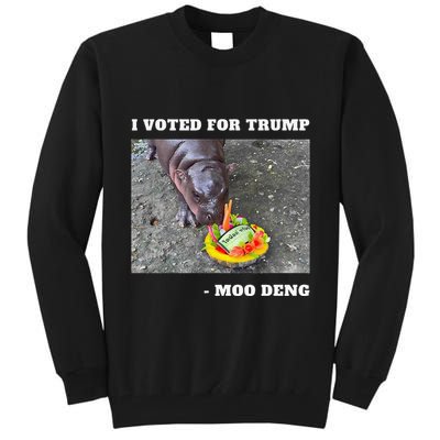 Victory Won Trump I Voted Moo Deng Prediction Garbage Legend Tall Sweatshirt