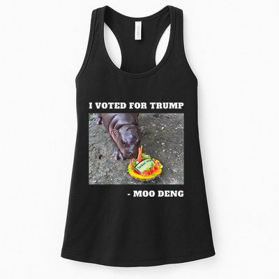 Victory Won Trump I Voted Moo Deng Prediction Garbage Legend Womens Tank Top